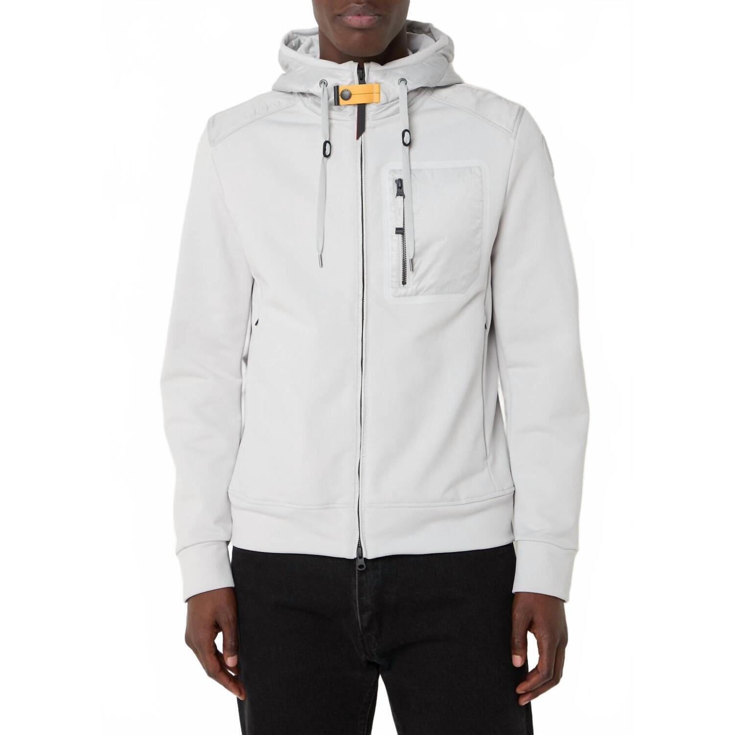 New Parajumpers Marcel Jacket With Hood And Chest Pocket In Light Gray